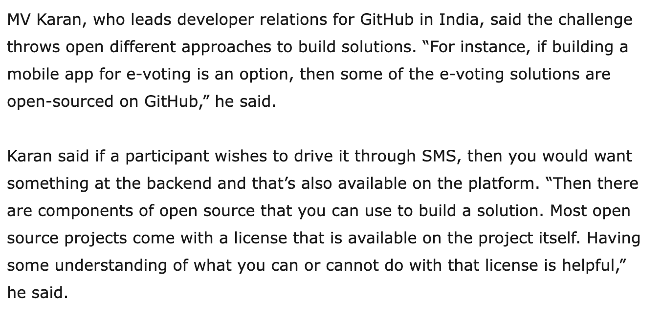 The Times of India - Build a tech to enable Indians on the move to vote